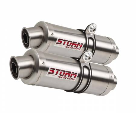 74.KT.005.LXS Exhaust Storm by Mivv Mufflers Gp Steel for Ktm 990 Supermoto R 2007 > 2013