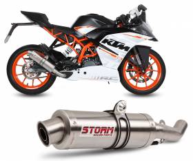 Full System Storm by Mivv Muffler Gp Steel Complete for Ktm Rc 390 2014 > 2016