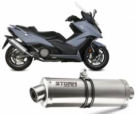 Exhaust Storm by Mivv Muffler Oval Steel for Kymco Ak550 2017 > 2020