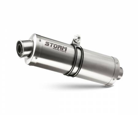 74.M.008.LX2 Exhaust Storm by Mivv Muffler Oval Steel for Moto Guzzi Norge 1200 2006 > 2008