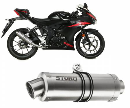 74.S.055.LXS Full System Storm by Mivv Muffler Gp Steel Complete for Suzuki Gsx-s 125 2017 > 2020