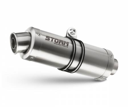 74.S.011.LX2 Exhaust Storm by Mivv Mufflers Oval Steel for Suzuki Sv 1000 2003 > 2006