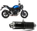 Scarico Storm by Mivv Oval Nero acciaio inox per Suzuki Sv 650 2016 > 2022