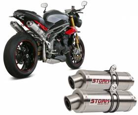 Exhaust Storm by Mivv Mufflers Gp Steel for Triumph Speed Triple 2016 > 2017