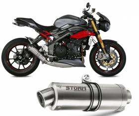 Exhaust Storm by Mivv Muffler Gp Steel for Triumph Speed Triple 2011 > 2015