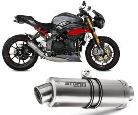 Exhaust Storm by Mivv Muffler Gp Steel for Triumph Speed Triple 2016 > 2017