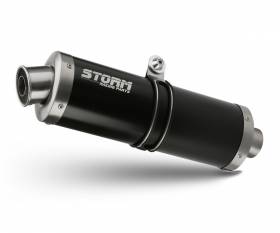 Exhaust Storm by Mivv Muffler Oval Nero Steel for Triumph Tiger 1050 2007 > 2013