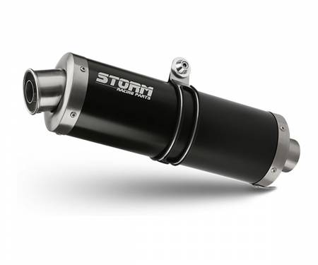 74.Y.044.LX1B Full System Storm by Mivv Muffler Oval Nero Steel for Yamaha Mt-07 2014 > 2020