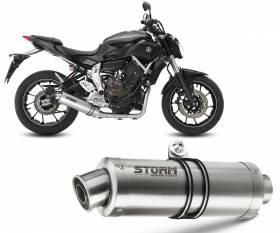 Full System Storm by Mivv Muffler Oval Steel Complete Yamaha Mt-07 2014 > 2020