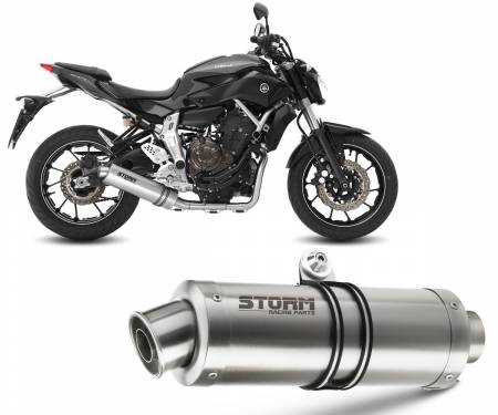 74.Y.044.LX1 Scarico Completo Storm by Mivv Oval acciaio inox per Yamaha Mt-07 2014 > 2020