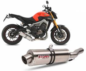 Full System Storm by Mivv Muffler Oval Steel Complete Yamaha Mt-09 2013 > 2020