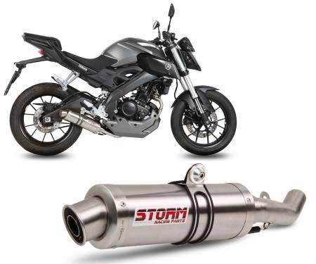74.Y.047.LXS Full System Storm by Mivv Muffler Gp Steel Complete Yamaha Mt-125 2015 > 2019