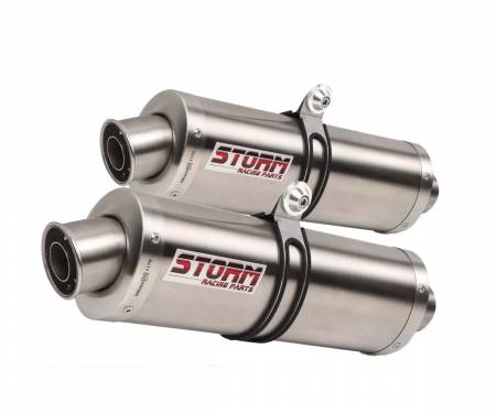 74.Y.014.LX1 Exhaust Storm by Mivv Mufflers Oval Steel for Yamaha Tdm 900 2002 > 2014