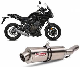 Full System Storm by Mivv Muffler Oval Steel for Yamaha Tracer 700 2016 > 2022