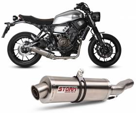 Full System Storm by Mivv Muffler Oval Steel Complete Yamaha Xsr 700 2016 > 2022
