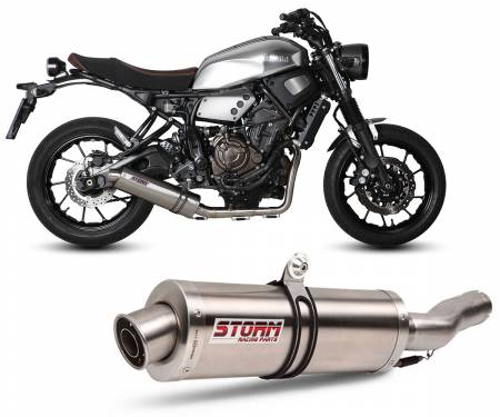 74.Y.053.LX1 Full System Storm by Mivv Muffler Oval Steel Complete Yamaha Xsr 700 2016 > 2022