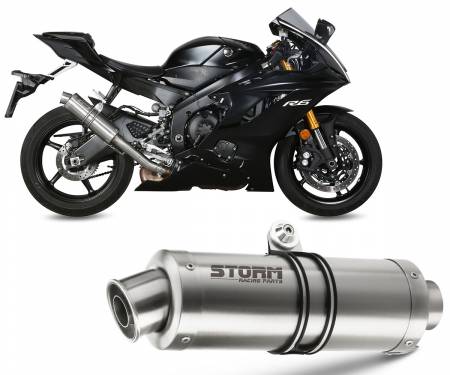 74.Y.063.LXS Exhaust Storm by Mivv Muffler Gp Steel for Yamaha Yzf 600 R6 2017 > 2022