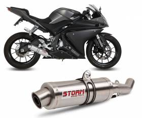 Full System Storm by Mivv Muffler Gp Steel Complete Yamaha Yzf R125 2014 > 2018