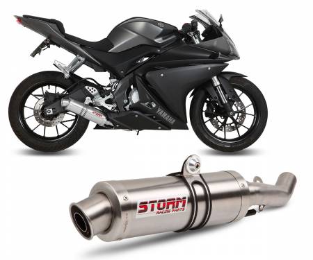 74.Y.047.LXS Full System Storm by Mivv Muffler Gp Steel Complete Yamaha Yzf R125 2014 > 2018