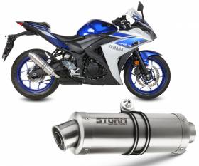 Exhaust Storm by Mivv Muffler Gp Steel for Yamaha Yzf R3 2015 > 2022