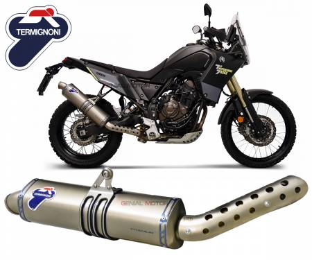 Y13108040ITI Termignoni Exhaust Stainless steel silencer approved for Yamaha Tenere 700 2020 > 2021