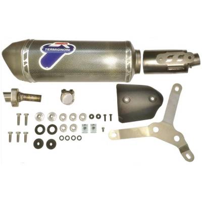 PI01090INV Piaggio Carnaby 300 2009 > 2013 Exhaust Termignoni Muffler Relevance Poppy Stainless Steel 