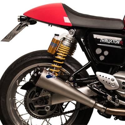T01008040IIA Triumph Truxton 2016 > 2020 Exhausts Termignoni Mufflers Conical Stainless Steel 