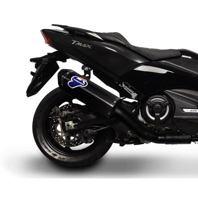 Y11309000BCC Yamaha T Max 530 2017 > 2020 Scarico Completo Termignoni Terminale Scream Carbonio Acciaio Black 