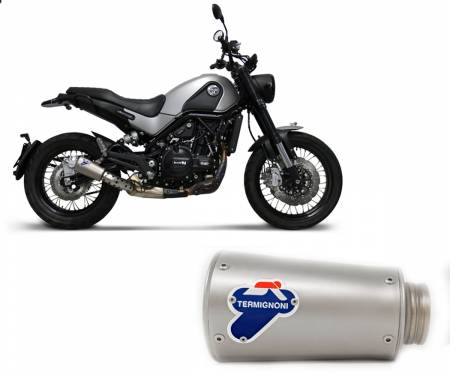 BE04094SO03 Terminal Exhaust Termignoni Stainless Steel GP2R-R+LINK+HEAT SHIELD BENELLI LEONCINO 500 2018 > 2020 