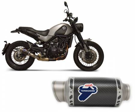 BE04094SO05 Terminal Exhaust Termignoni Stainless Steel/Carbon GP CLASSIC+LINK+HEAT SHIELD BENELLI LEONCINO 500 2018 > 2020 
