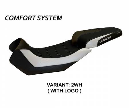 AC12N2C-2WH-1 Seat saddle cover Nuoro 2 Comfort System White (WH) T.I. for APRILIA CAPONORD 1200 2013 > 2017