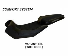 Seat saddle cover Nuoro 2 Comfort System Black (BL) T.I. for APRILIA CAPONORD 1200 2013 > 2017