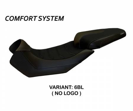 AC12N2C-6BL-2 Seat saddle cover Nuoro 2 Comfort System Black (BL) T.I. for APRILIA CAPONORD 1200 2013 > 2017
