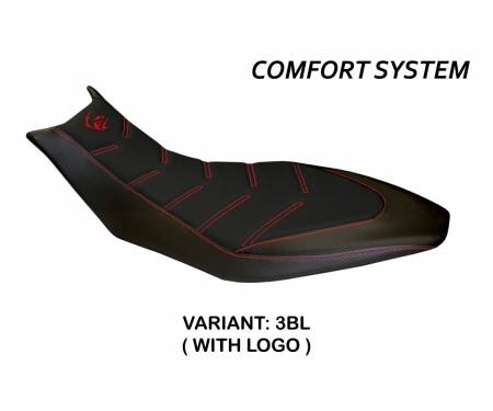 ADD71TC-3BL-3 Seat saddle cover Trieste Comfort System Black (BL) T.I. for APRILIA DORSODURO 900 2010 > 2020