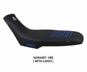 Seat saddle cover Boras Ultragrip Blue BE + logo T.I. for Aprilia Tuareg 660 2021 > 2024