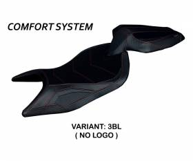 Seat saddle cover Naxos Comfort System Black (BL) T.I. for APRILIA RS 660 2021 > 2024