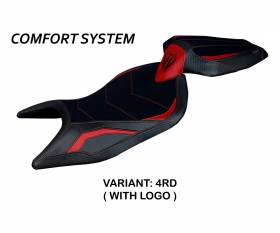 Seat saddle cover Naxos Comfort System Red (RD) T.I. for APRILIA RS 660 2021 > 2024