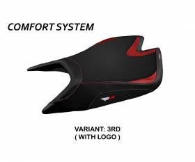 Seat saddle cover Leon Comfort System Red (RD) T.I. for APRILIA RSV4 2021 > 2023