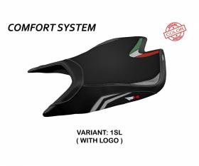 Sattelbezug Sitzbezug Leon Special Color Comfort System Silber (SL) T.I. fur APRILIA RSV4 2021 > 2023