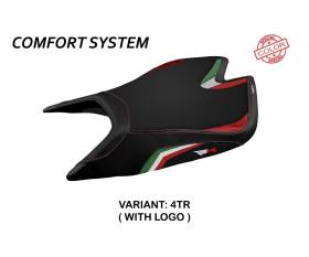 Housse de selle Leon Special Color Comfort System Tricolore (TR) T.I. pour APRILIA RSV4 2021 > 2023