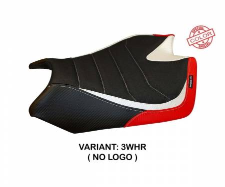 ARSV4BSU-3WHR-3 Seat saddle cover Barrie Special Color Ultragrip White - Red (WHR) T.I. for APRILIA RSV4 2009 > 2020
