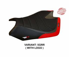 Sattelbezug Sitzbezug Barrie Special Color Ultragrip Grau - Rot (GRR) T.I. fur APRILIA RSV4 2009 > 2020