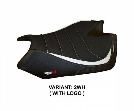 ARSV4B-2WH-2 Seat saddle cover Barrie Ultragrip White (WH) T.I. for APRILIA RSV4 2009 > 2020