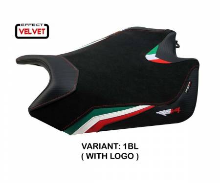 ARSV4T-1BL-1 Funda Asiento Torino Velvet Negro (BL) T.I. para APRILIA RSV4 2009 > 2020