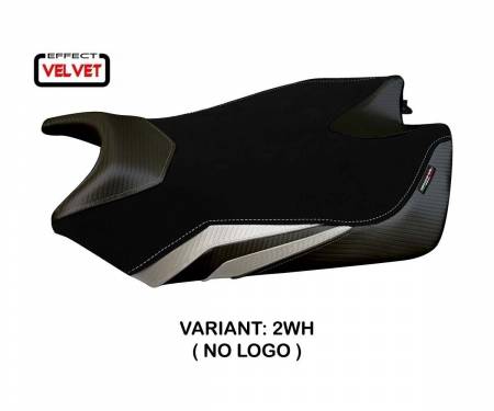 ARSV4T-2WH-4 Seat saddle cover Torino Velvet White (WH) T.I. for APRILIA RSV4 2009 > 2020