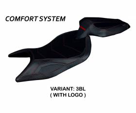 Housse de selle Sparta Comfort System Noir (BL) T.I. pour APRILIA TUONO 660 2021 > 2024