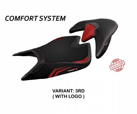 ATV421ZSC-3RD-1 Seat saddle cover Zuera Special Color Comfort System Red (RD) T.I. for APRILIA TUONO V4 2021 > 2022