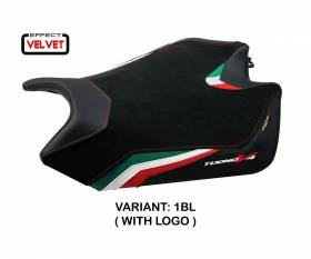 Seat saddle cover Coen Velvet Black (BL) T.I. for APRILIA TUONO V4 2011 > 2020