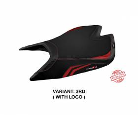 Seat saddle cover Nashua special color Red RD + logo T.I. for Aprilia Tuono V4 Factory 2021 > 2023
