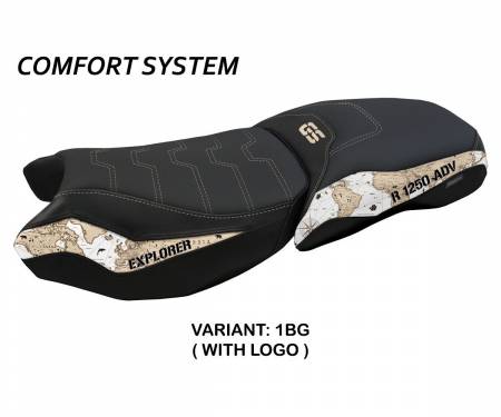 B125GAMPS-1BG-1 Seat saddle cover Mapello Mps Comfort System Beige (BG) T.I. for BMW R 1250 GS ADVENTURE 2019 > 2023